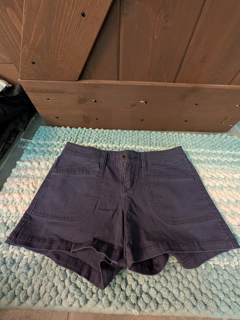 UNIONBAY Dark Navy High-Rise Patch Pocket Shorts